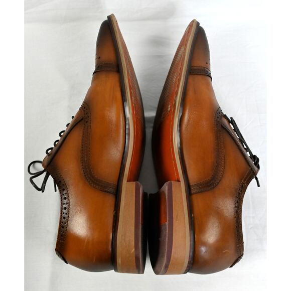 La Milano Lorenzo Men\'s 12 EEE Tan Leather Dress Shoes A11873
